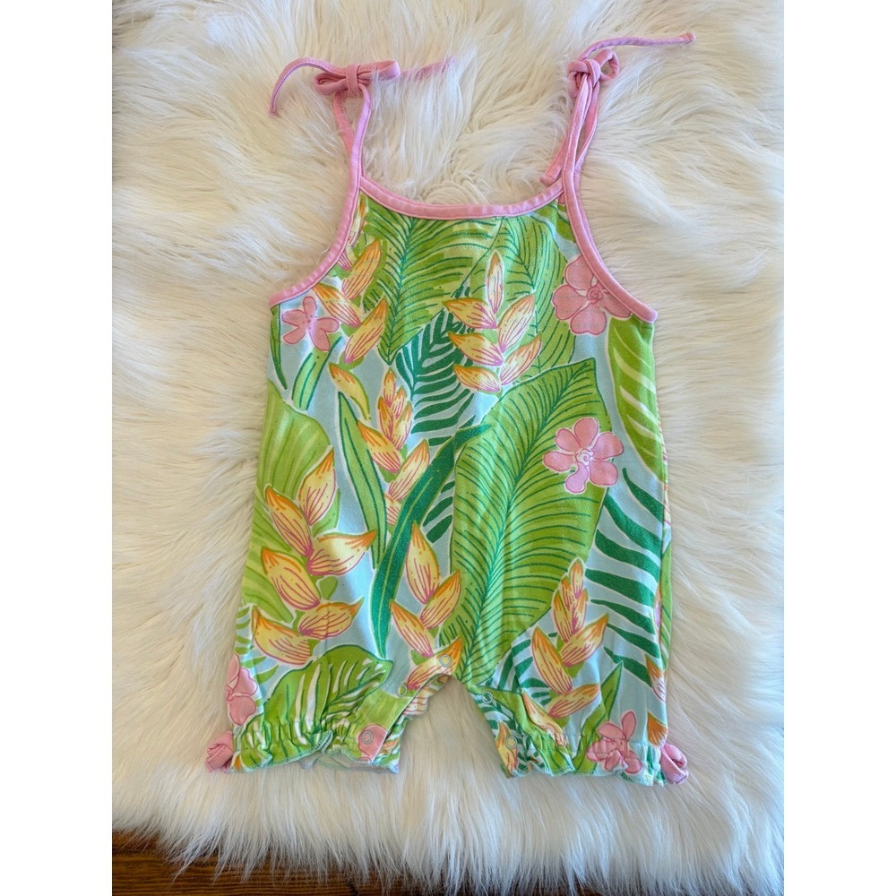 Vintage Lilly Pulitzer white label 9/12m floral romper
